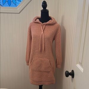 Derek Heart Pink Fleece Long Sleeve Dress
